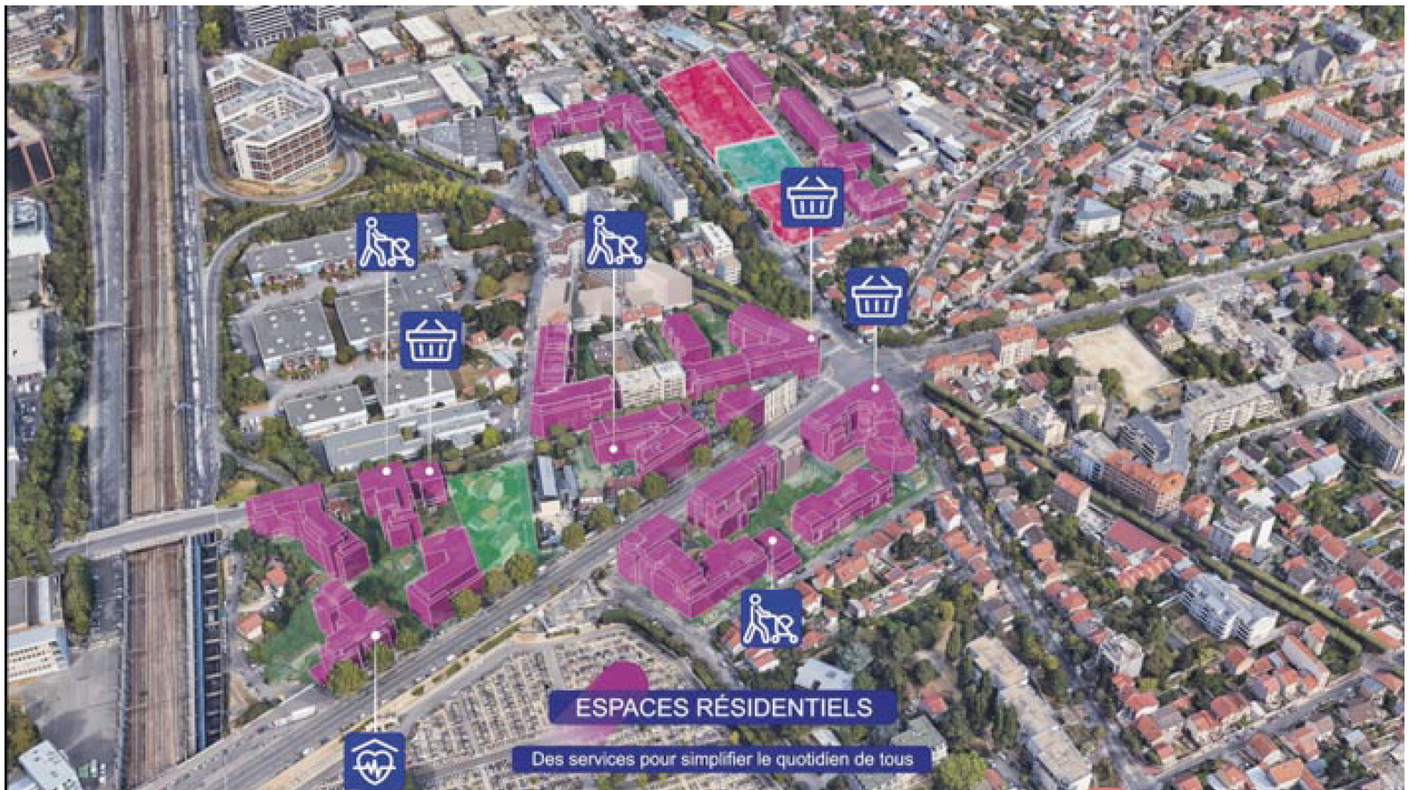 Plan des espaces résedentiels